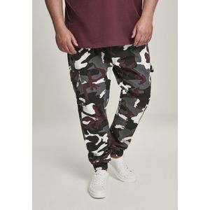 Urban Classics - Camo 2.0 Cargobroek Zwart/Bordeaux rood