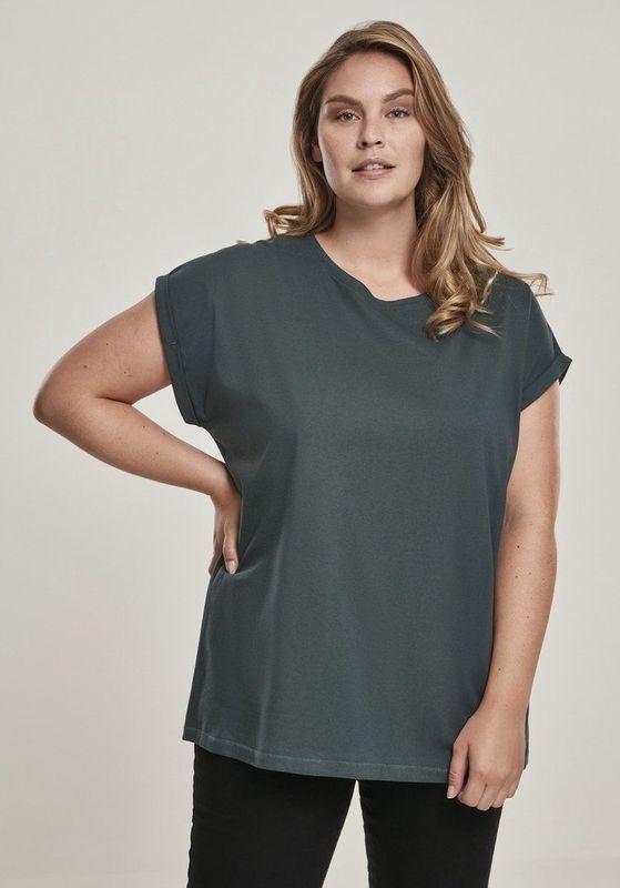 Urban Classics - Extended Shoulder Dames T-shirt Groen
