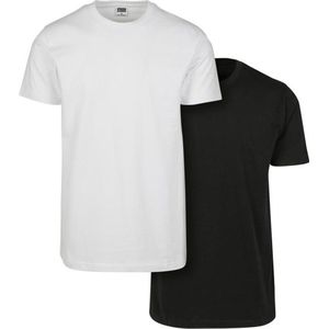 Urban Classics - Basic 2-Pack Heren T-shirt Zwart Wit