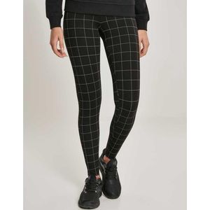 Urban Classics - Check Legging - S - Zwart/Wit