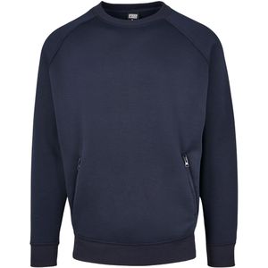 Urban Classics Heren sweatshirt Raglan Zip Pocket Crew Pullover, blauw (Midnight 01641), M