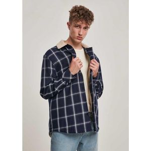 URBAN CLASSICS Langarmhemd Urban Classics Herren Sherpa Lined Shirt Jacket (1-tlg)
