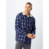 Urban Classics - Sherpa Lined Shirt Jacket   Blauw/Wit