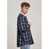 Urban Classics - Sherpa Lined Shirt Jacket   Blauw/Wit