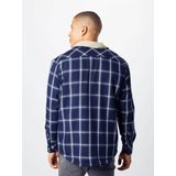 Urban Classics - Sherpa Lined Shirt Jacket   Blauw/Wit