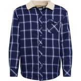 Urban Classics - Sherpa Lined Shirt Jacket   Blauw/Wit