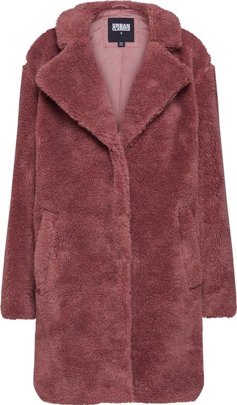 Urban Classics Oversized Sherpa Winterjas Roze