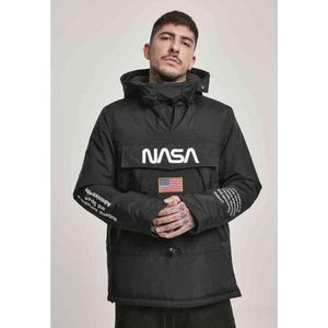Mister Tee - NASA Jas - Zwart - 100% Nylon - Met Capuchon en Zakken