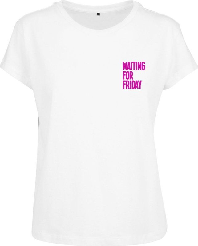 Mister Tee - Waiting For Friday Box Dames T-shirt - Wit Roze