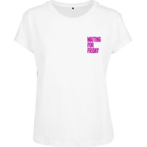 Mister Tee - Waiting For Friday Box Dames T-shirt Wit Roze