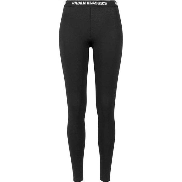 Urban Classics Dameslegging met logo, verkrijgbaar in zwart, maten XS - 5XL, zwart, 3XL Slank