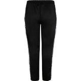 Urban Classics - Dames Button Up Trackbroek - Zwart/Wit - Casual Materiaal
