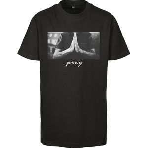 Urban Classics - Pray Kinder T-shirt - Kids 110 116 - Zwart