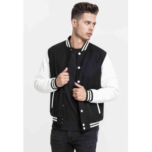 Urban Classics - Oldschool College Jacket - Herenjack - Zwart - 4XL