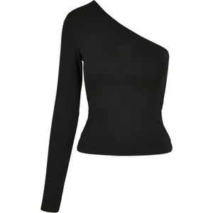 Urban Classics Asymmetric Longsleeve top Zwart