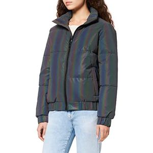 Urban Classics Irisdecent Reflectiv Winterjas voor dames, meerkleurig (Rainbow Darksilver 02362), XS