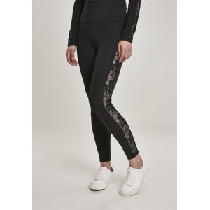 Stedelijk - Klassiek Leggings - Gestreept - Zwart - Katoen/Elasthan