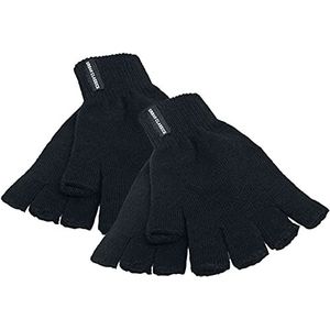 Urban Classics Unisex handschoenen halve vinger handschoenen dames/heren, zwart, L/XL