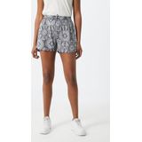 Urban Classics - Broek - Zwart/Wit - Viscose - Taille met Trekkoord, Zakken aan de Zijkant