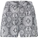 Urban Classics - Broek - Zwart/Wit - Viscose - Taille met Trekkoord, Zakken aan de Zijkant