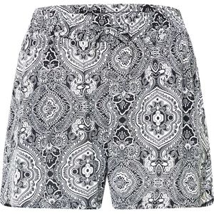 Urban Classics - Broek - Zwart/Wit - Viscose - Taille met Trekkoord, Zakken aan de Zijkant