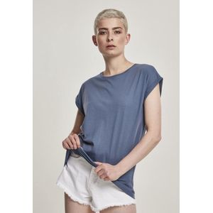 Urban Classics - Extended shoulder Dames T-shirt - Blauw