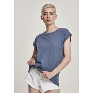 Urban Classics - Extended shoulder Dames T-shirt - Blauw