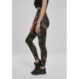 Urban Classics - Camo Tech - Leggings - Zomer Olijf - Hoge Tailleband, Stretchjersey, 250 g/m²