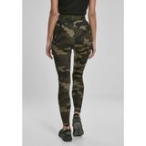 Urban Classics - Camo Tech - Leggings - Zomer Olijf - Hoge Tailleband, Stretchjersey, 250 g/m²