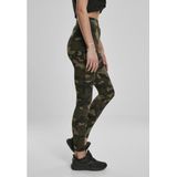 Urban Classics - Camo Tech - Leggings - Zomer Olijf - Hoge Tailleband, Stretchjersey, 250 g/m²