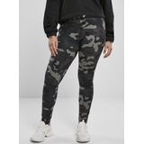 Legging - Camouflage - Olijf - Stretchjersey - Hoge Taille