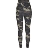 Legging - Camouflage - Olijf - Stretchjersey - Hoge Taille