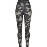 Legging - Camouflage - Olijf - Stretchjersey - Hoge Taille