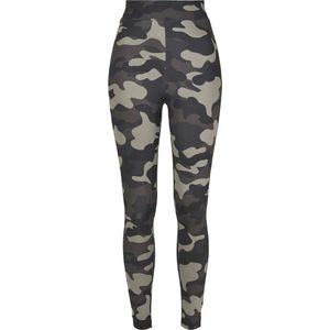 Legging - Camouflage - Olijf - Stretchjersey - Hoge Taille