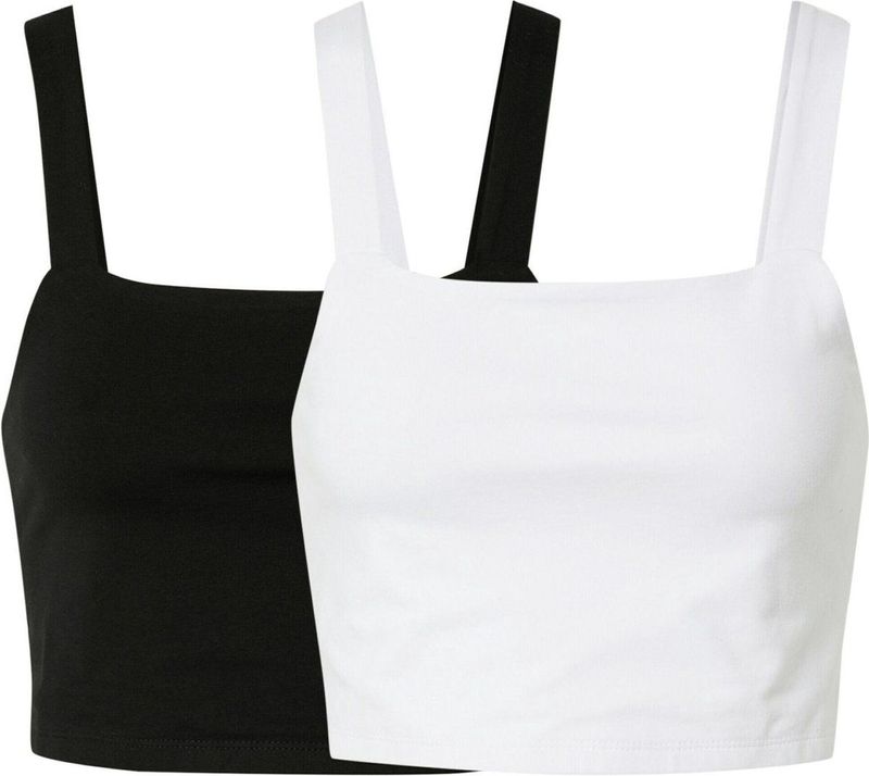 Urban Classics - Cropped Top - Strapless Top - Zwart - 2 Eenheden