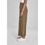 Broek - Effen - High Waist - Wide Leg - Zachte Stof - 7/8 Lengte