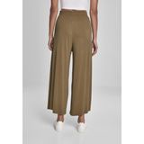 Broek - Effen - High Waist - Wide Leg - Zachte Stof - 7/8 Lengte
