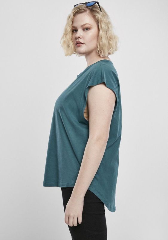 Urban Classics - Basic Shaped Dames T-shirt Blauw