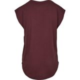 Urban Classics - Basic Shaped Dames T-shirt - Rood