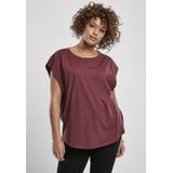 Urban Classics - Basic Shaped Dames T-shirt - Rood