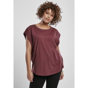Urban Classics - Basic Shaped Dames T-shirt - Rood