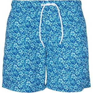 Urban Classics - Badehose - Marine - Zwembroek - Korte Zwemshorts met Bloemenpatroon