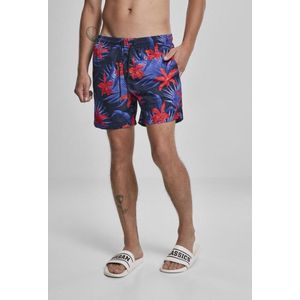 Urban Classics Zwembroek voor heren, met patroon, verkrijgbaar in vele kleurvarianten, maten XS-6XL, blauw/rood, S