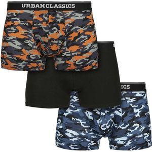Urban Classics - 3-Pack - Boxershorts - Zwart/Camouflage - 95% Katoen, 5% Elastaan