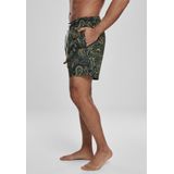 Urban Classics Heren Zwembroek Paisley - Elastische Tailleband en Achterzak