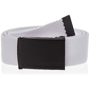 Urban Classics Canvas riem Basic Wit/Zwart