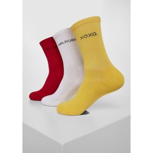 Urban Classics Sokken Unisex Wording 3-pack, sportsokken in vele kleuren, maten 35-50