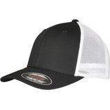 Flexfit Uniseks Trucker Recycled Mesh Baseball Cap, zwart/wit, L/XL