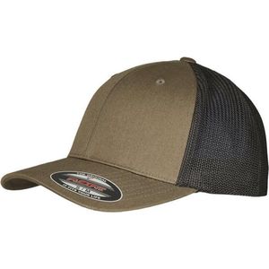 Urban Classics - Trucker Recycled Mesh Flexfit pet - S/M - Groen/Zwart