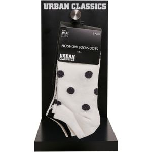 Urban Classics - Enkelsokken - Zwart/Wit - 5 Pack - Gestippeld